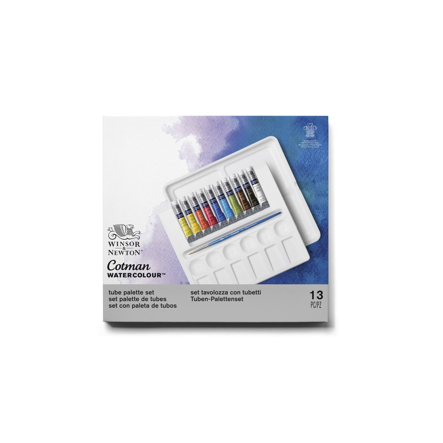 Winsor & Newton Cotman Watercolor 10 Tube Palette Set, 8 mL