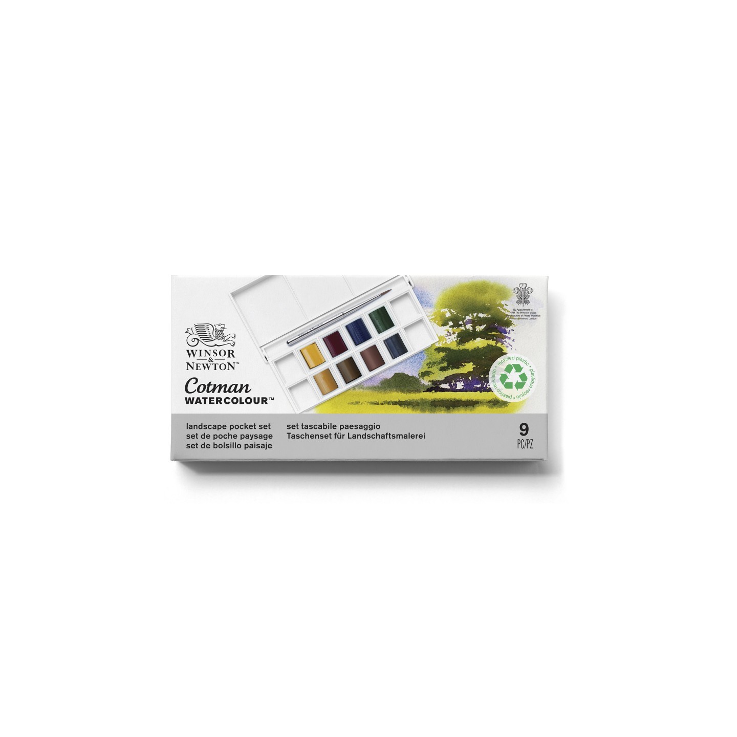 Winsor & Newton Cotman Watercolor Landscape Pocket Set, 8 Colors