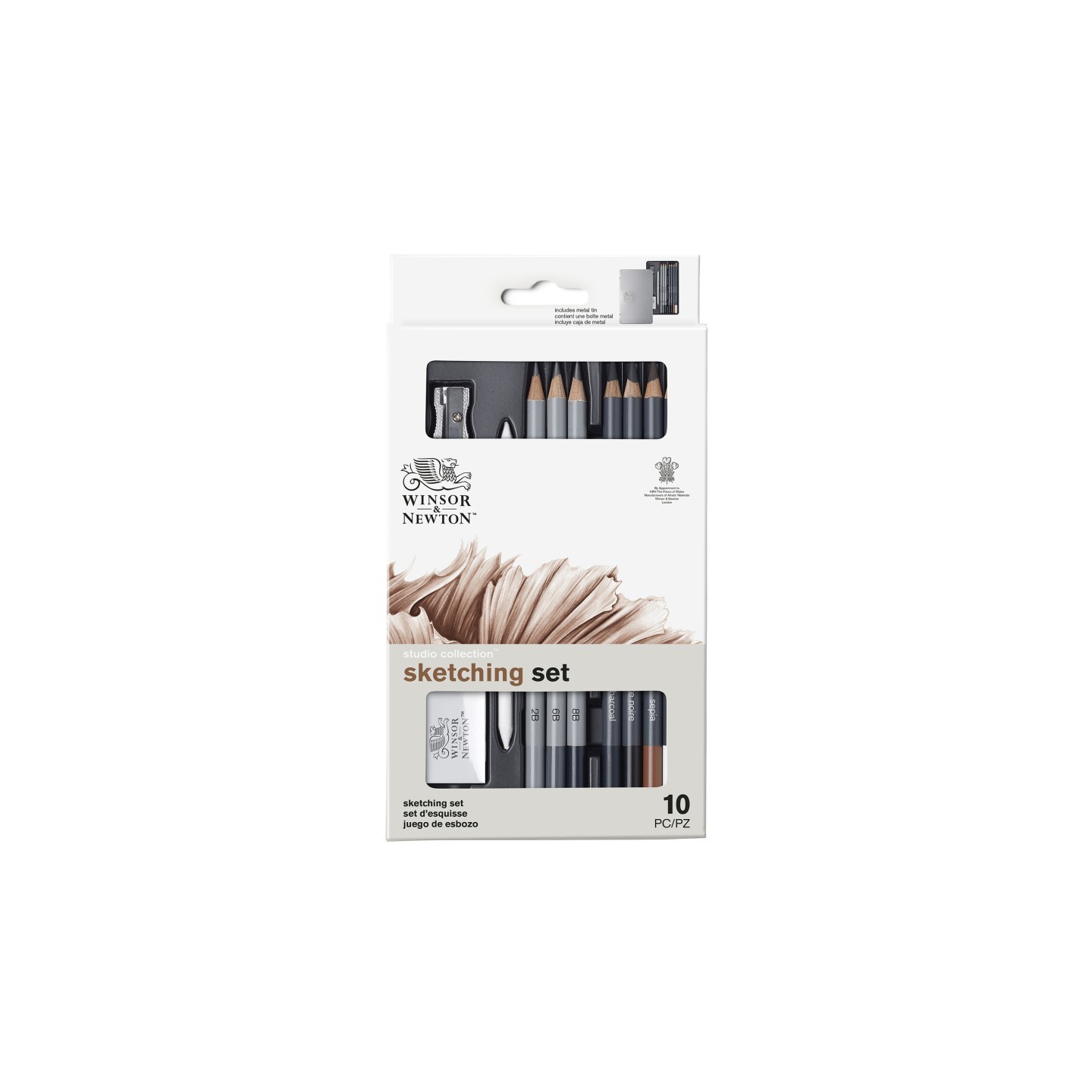 Winsor & Newton Studio Collection Sketching Pencil Tin, Set of 10