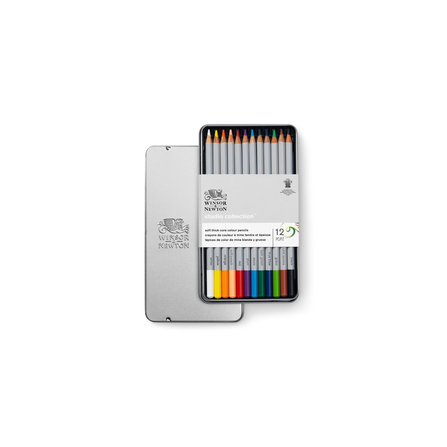 Winsor & Newton Studio Collection Colored Pencil Tin, Set of 12