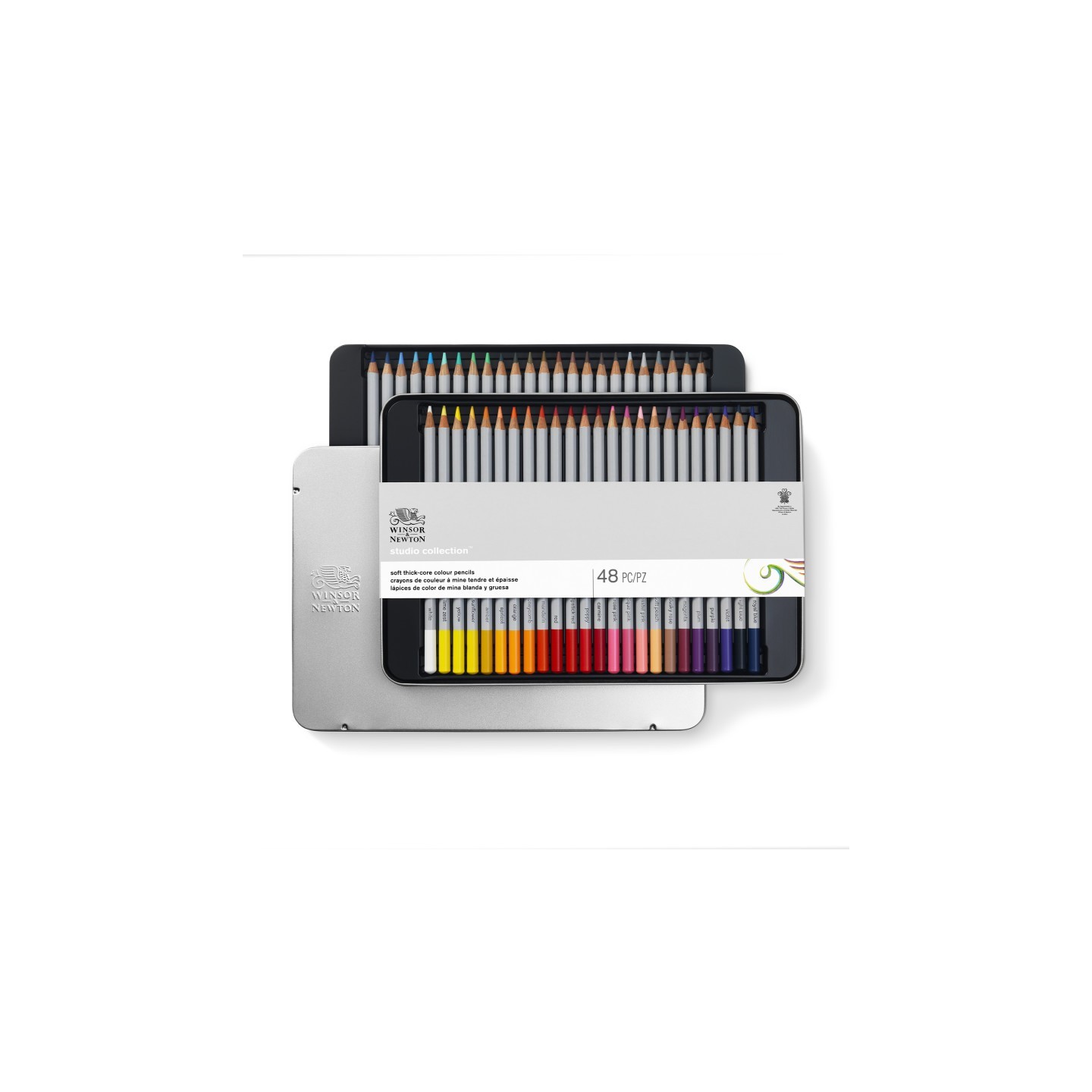 Winsor & Newton Studio Collection Colored Pencil Tin, Set of 48