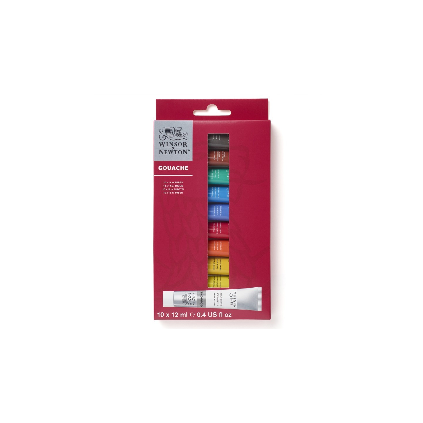 Winsor & Newton Gouache Paint, 12 mL Tubes, 10 Colors