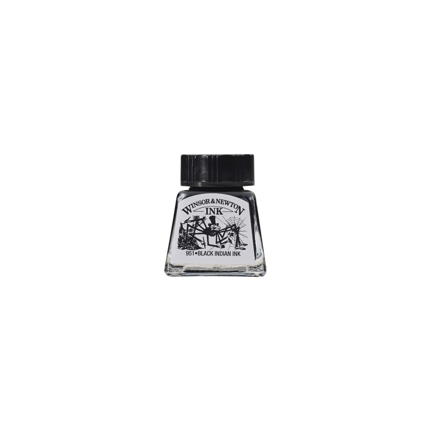 Winsor & Newton Drawing Ink, 14 mL Bottle, Black Indian Ink