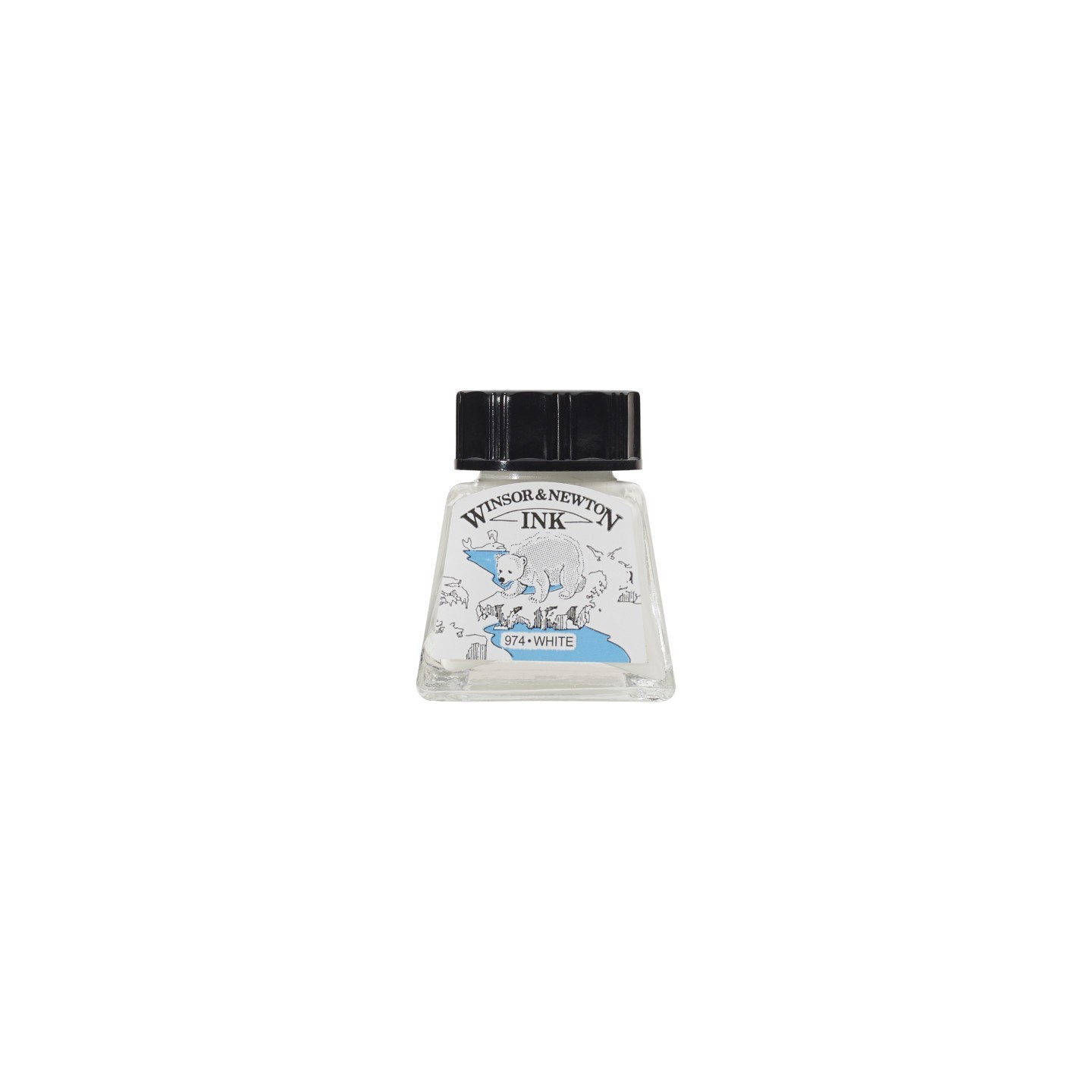 Winsor & Newton Drawing Ink, 14 mL Bottle, White