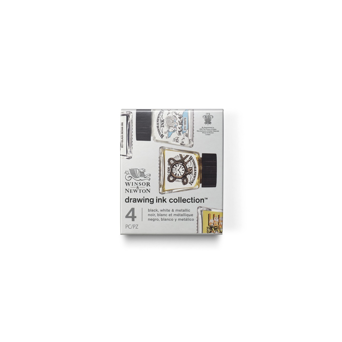 Winsor & Newton Drawing Ink, 14 mL Bottles, Set Of 4, Metallics