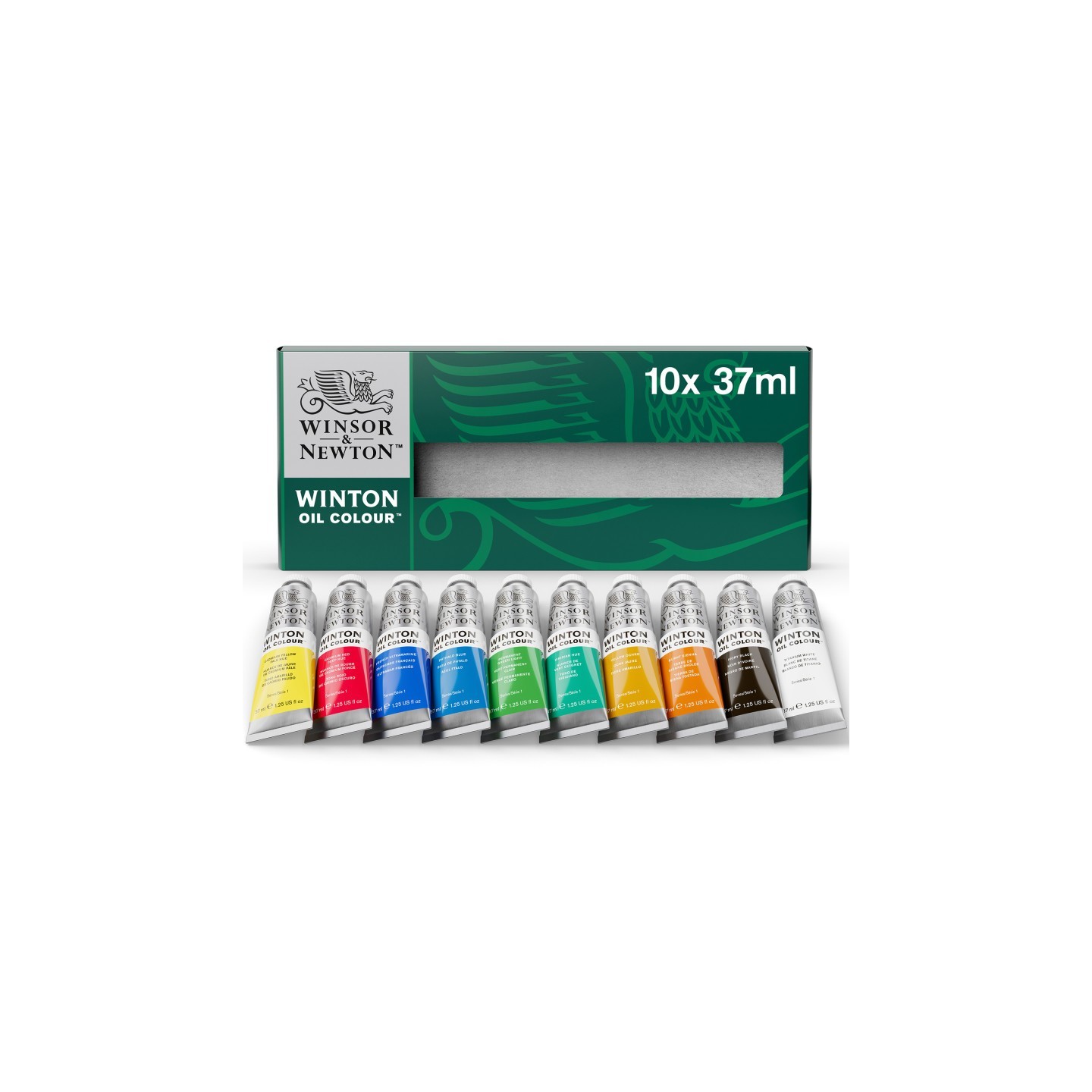 Winsor & Newton Winton Oil Color Paint, Starter Color Set, 37 mL Tubes, 10 Colors