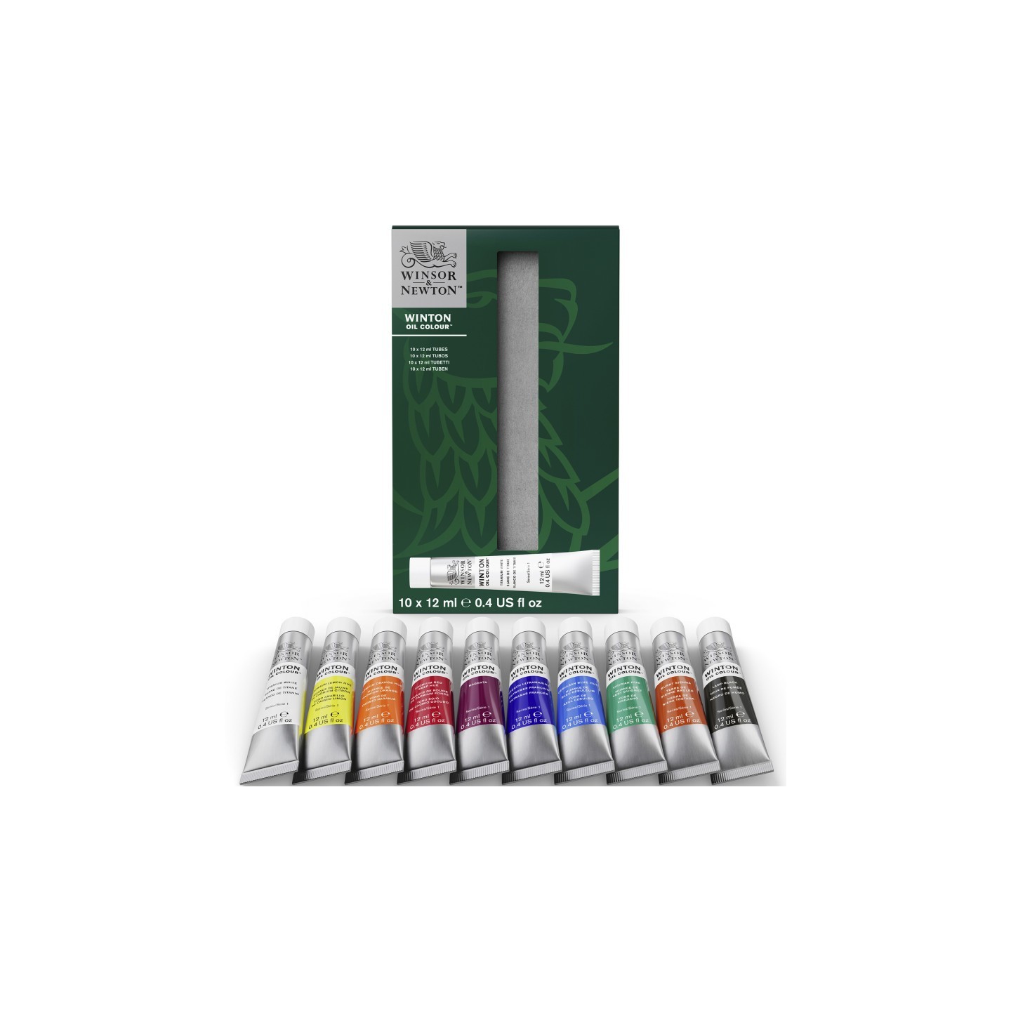 Winsor & Newton Winton Oil Color Paint, 12 mL Tubes, 10 Colors