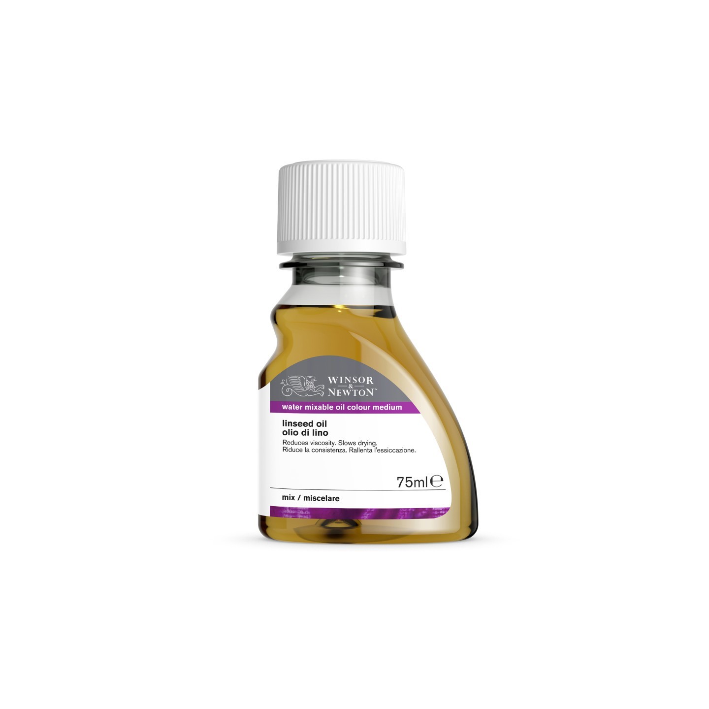 Winsor & Newton Artisan Linseed Oil, Water-Mixable Oil Paint Medium, 75 mL Bottle