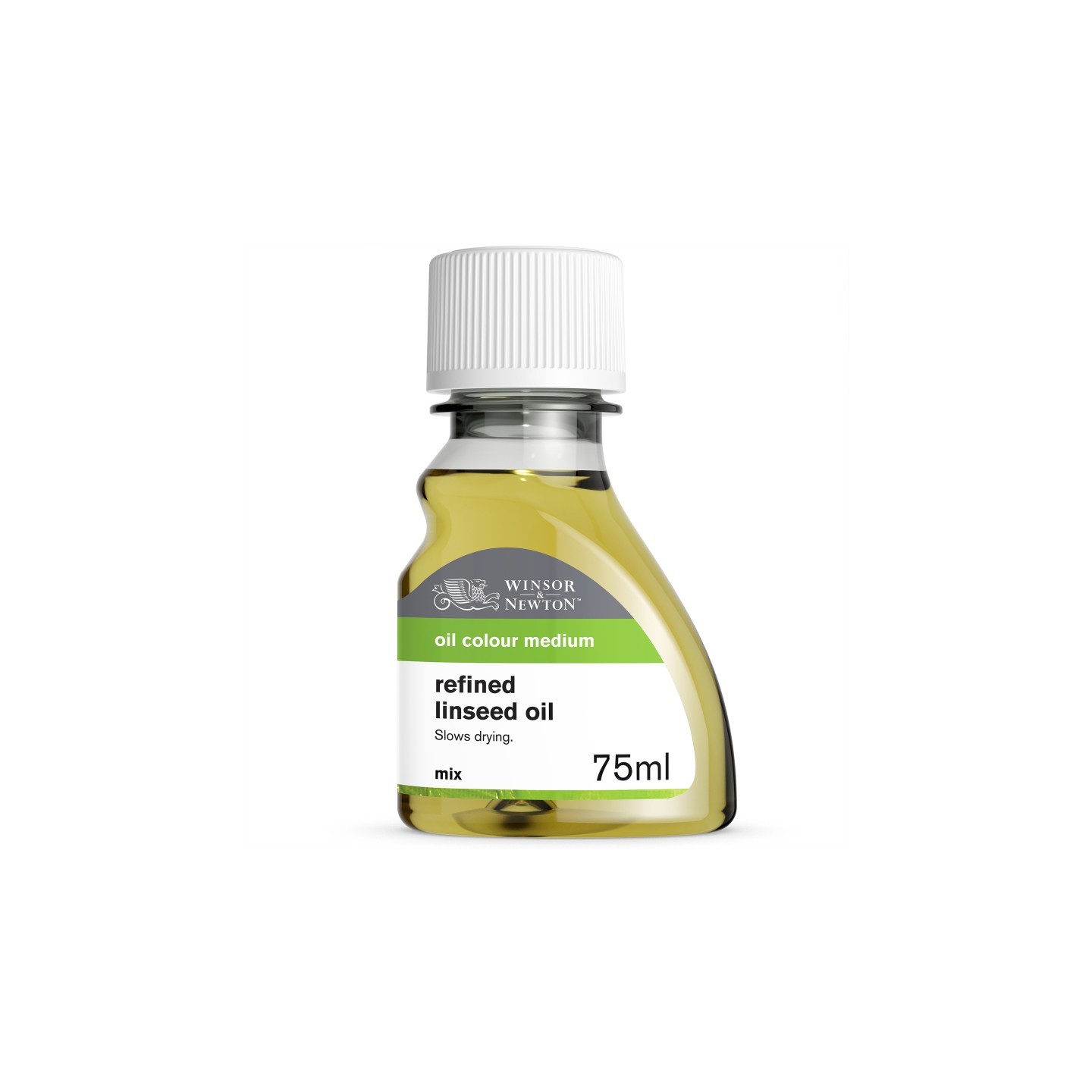 Winsor & Newton Refined Linseed Oil, Oil Paint Medium, 75 mL Bottle