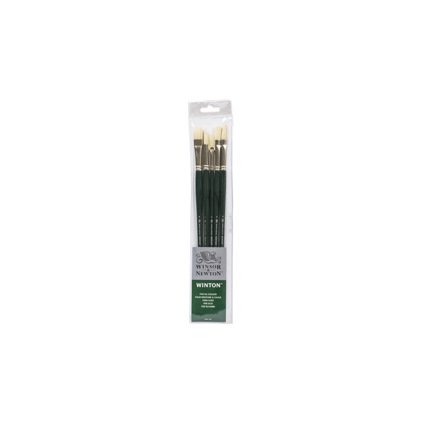 Winsor & Newton Winton Oil Brushes, Long Handle, Set of 5