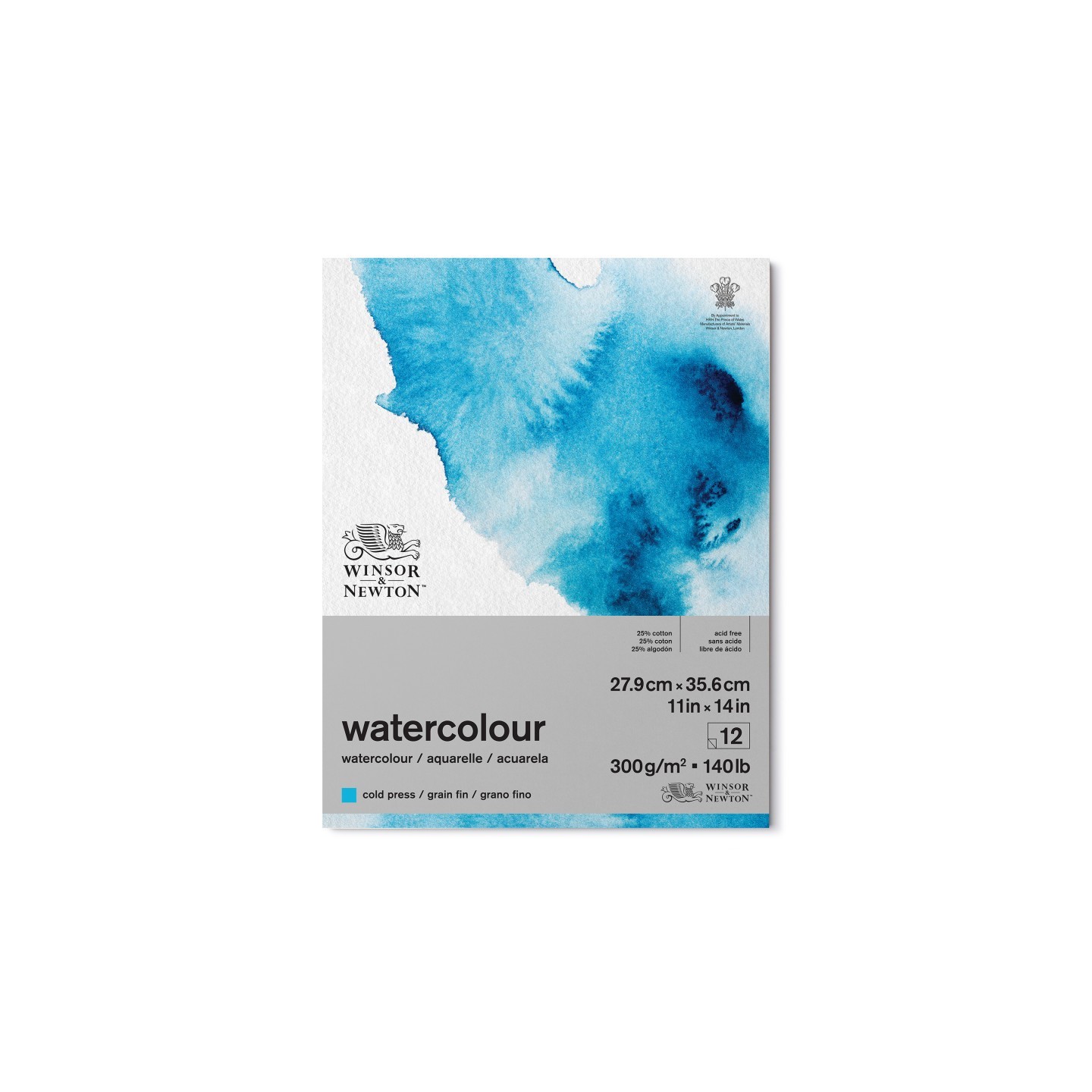 Winsor & Newton Watercolor Pad, Cold Press, 11X14 in, 300 gsm (140 lb), 12 Sheets