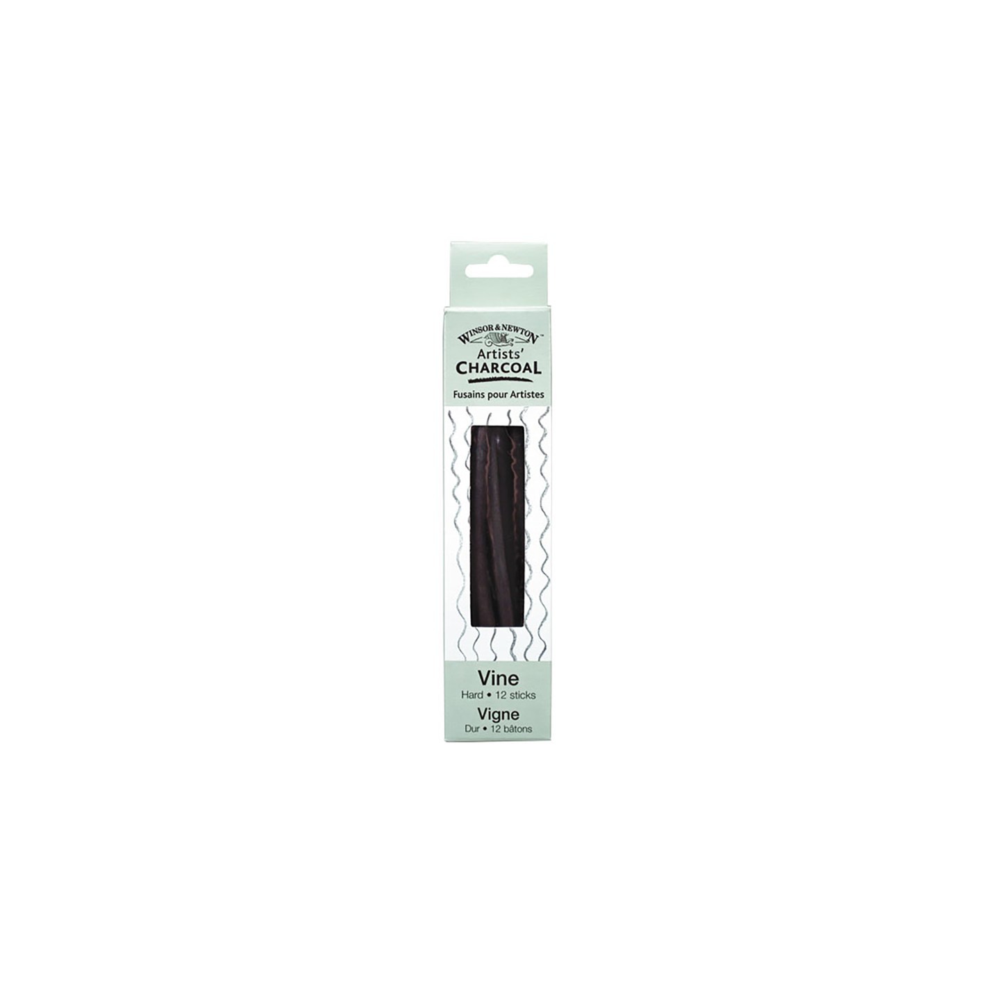 Winsor & Newton Artists' Vine Charcoal Hard - box of 12 sticks
