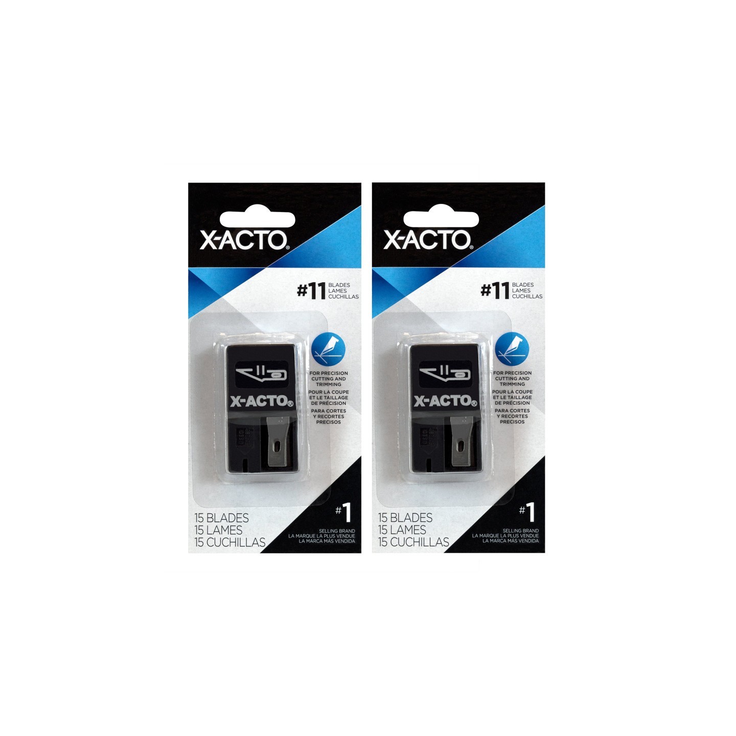 X-ACTO® Nonrefillable Blade Dispenser, 15 Blades Per Pack, 2 Packs