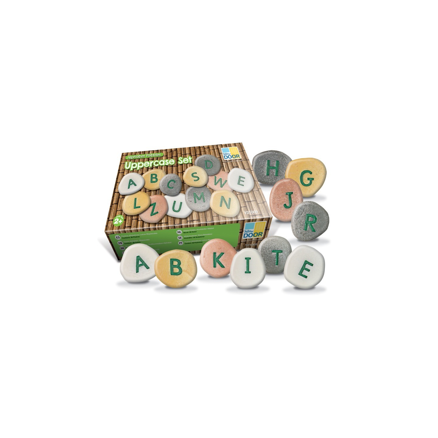 Yellow Door Uppercase Alphabet Pebbles, Set of 26