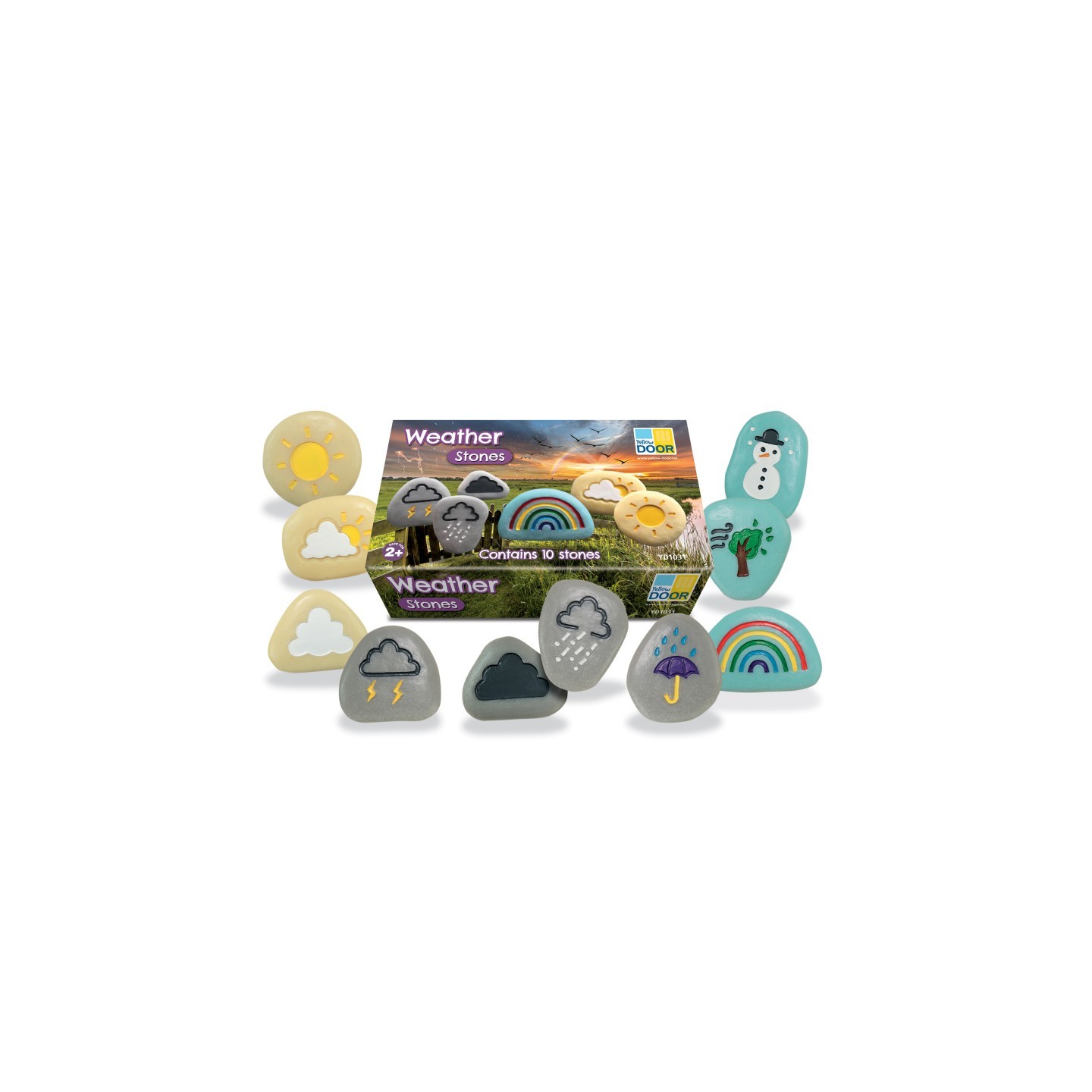 Yellow Door Weather Stones, Set of 10