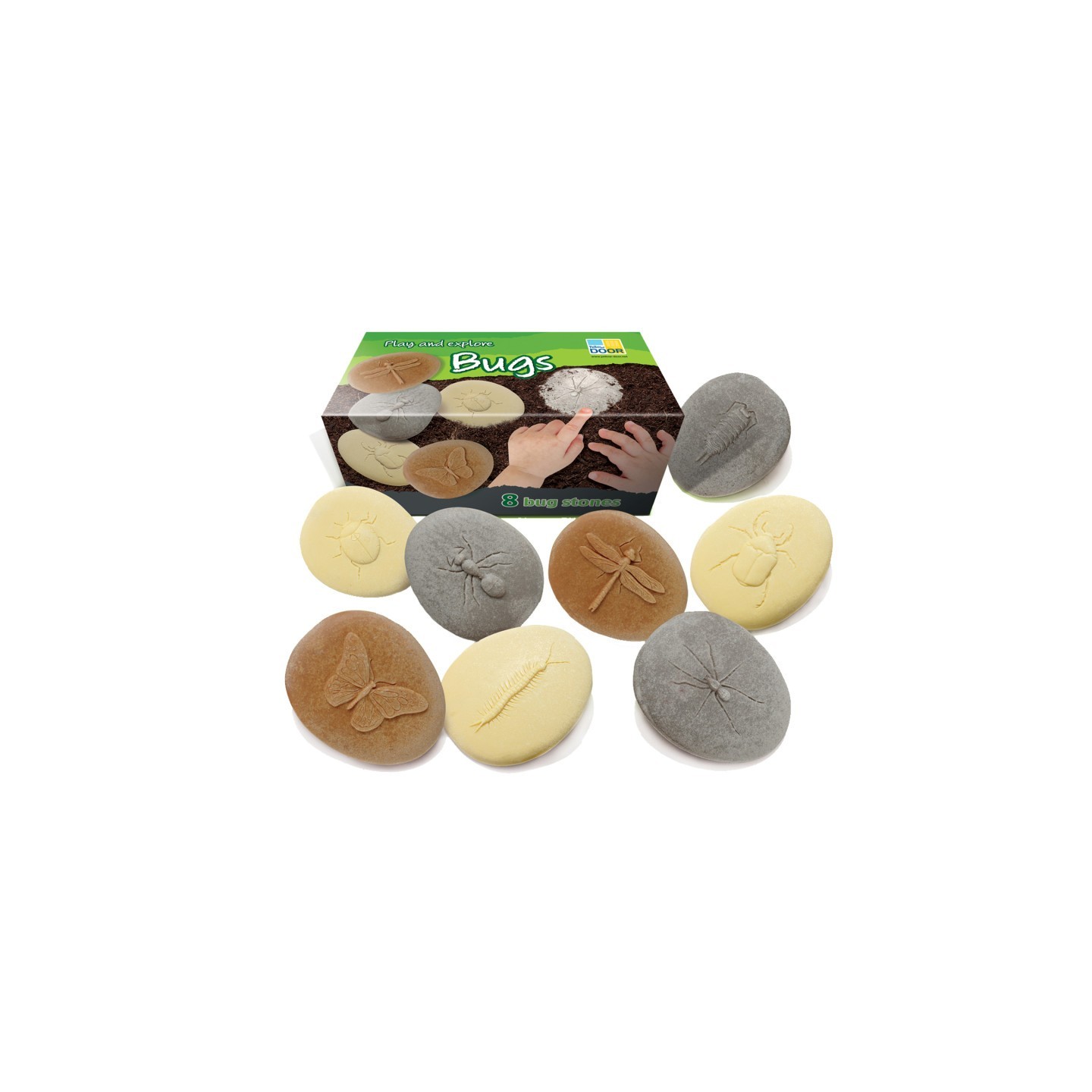 Yellow Door Let's Investigate Bugs Stone, Pack of 8