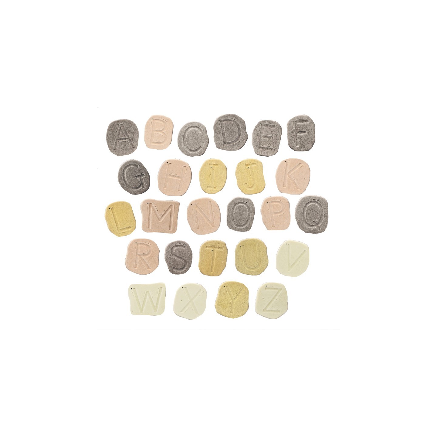 Yellow Door Feels-Write Uppercase Letter Stones