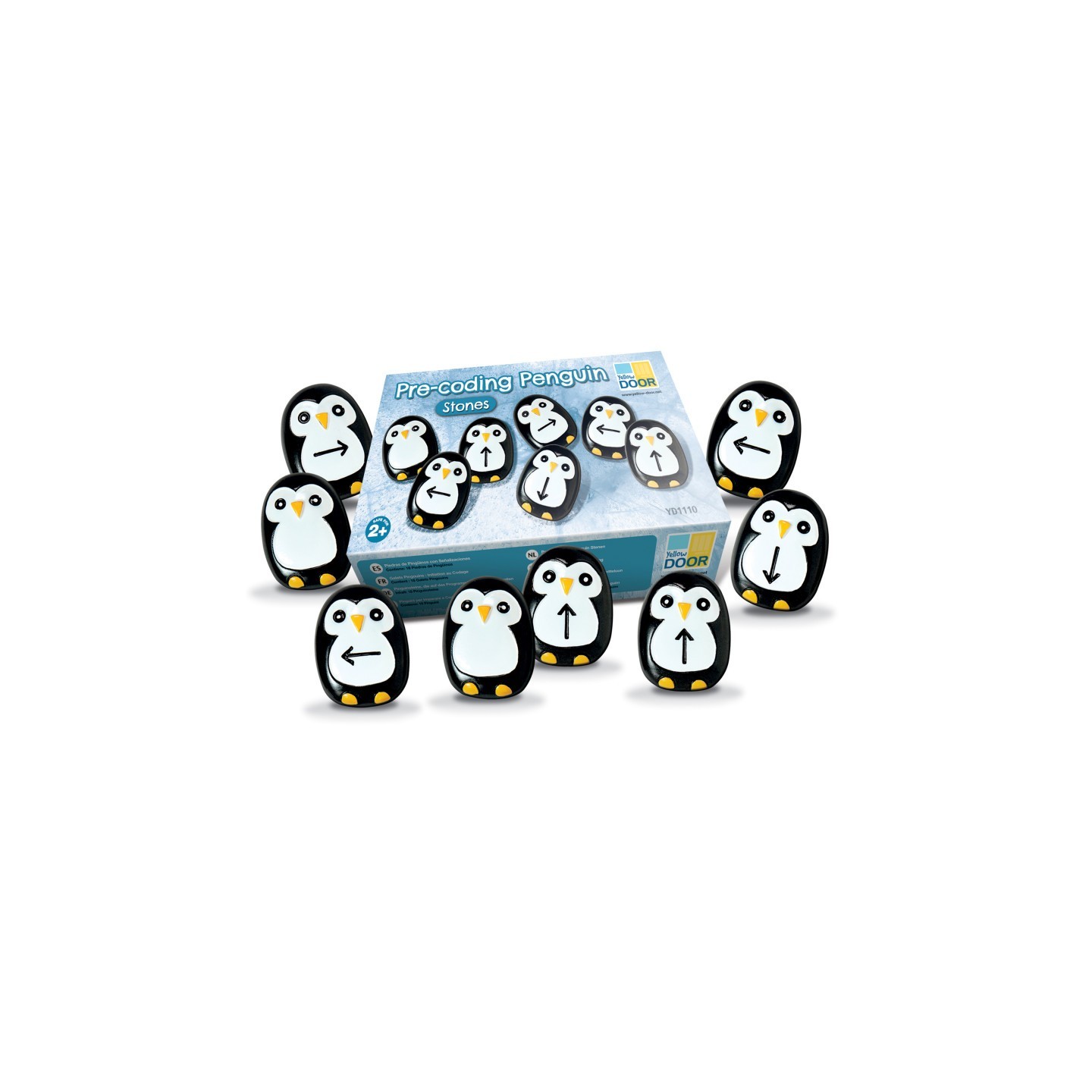 Yellow Door Pre-Coding Penguin Stones, Set of 18