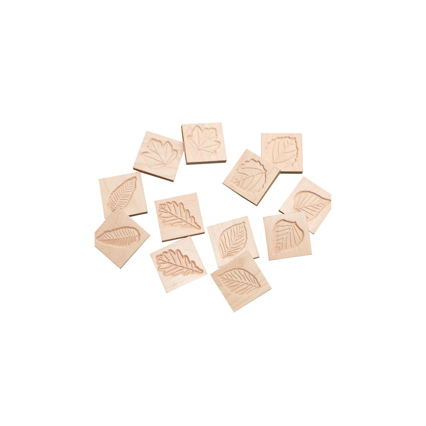 Yellow Door Match Me: Sensory Leaf Tiles, Set of 12