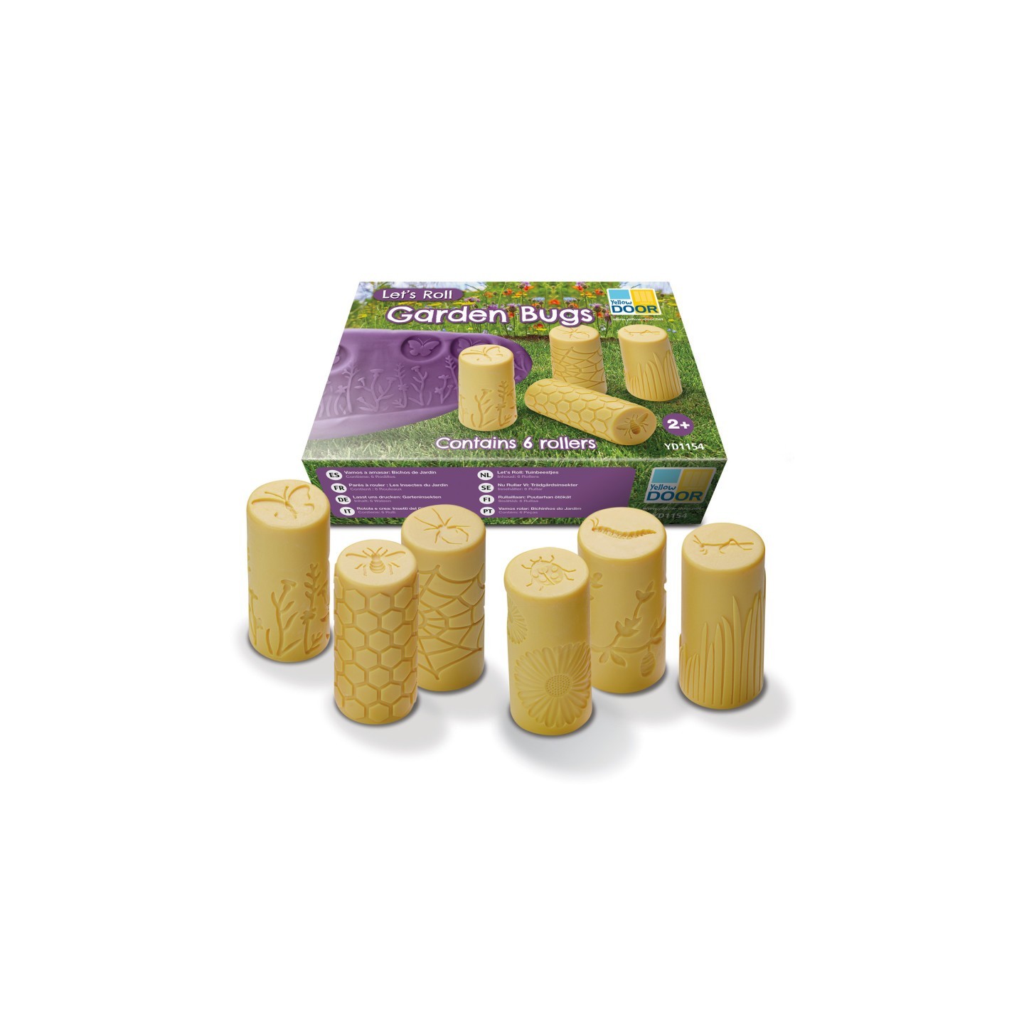 Yellow Door Let's Roll, Garden Bugs Rollers, Set of 6