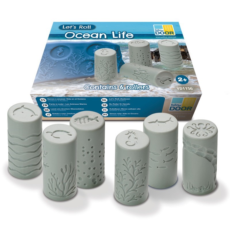 Yellow Door Let's Roll, Ocean Life Rollers, Set of 6