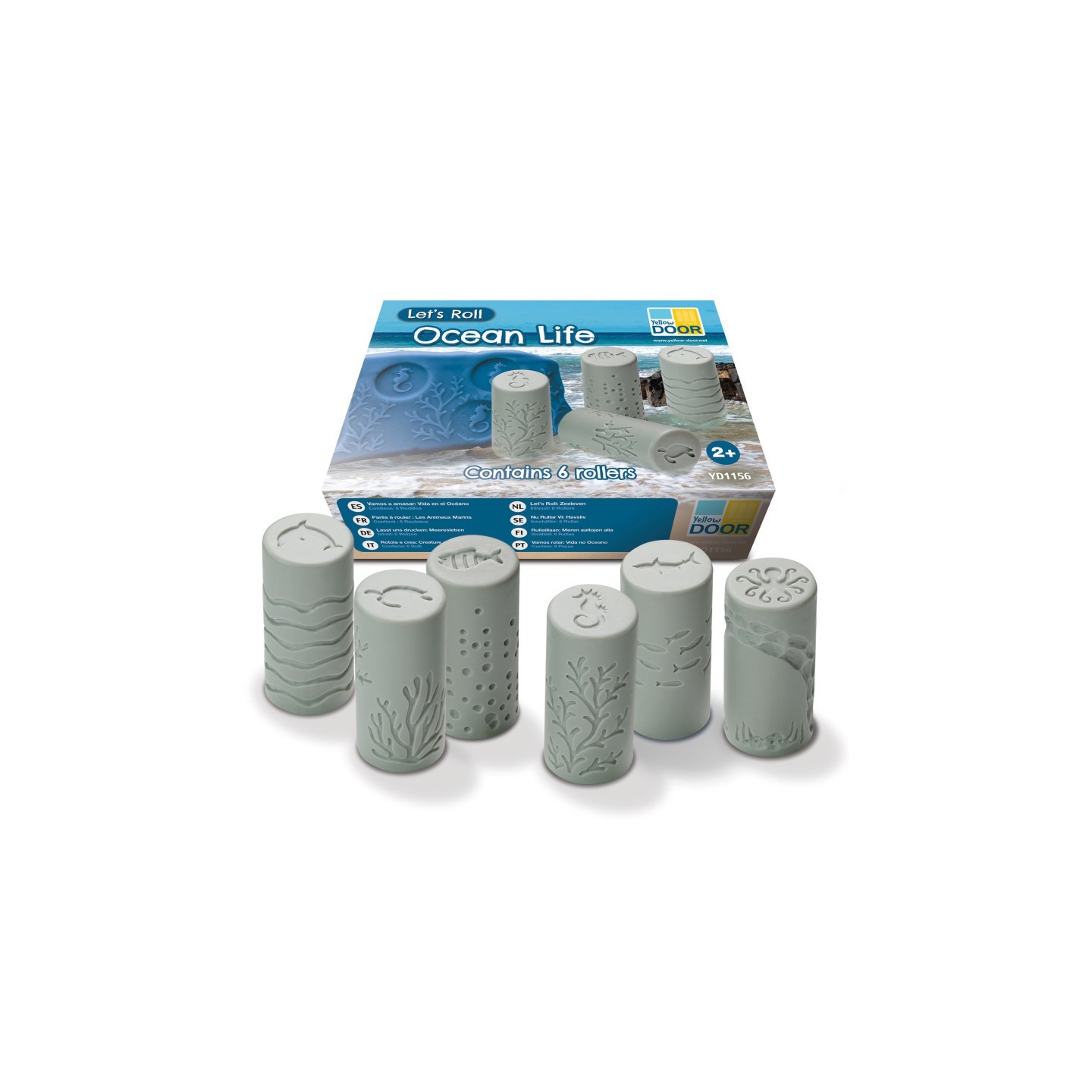 Yellow Door Let's Roll, Ocean Life Rollers, Set of 6