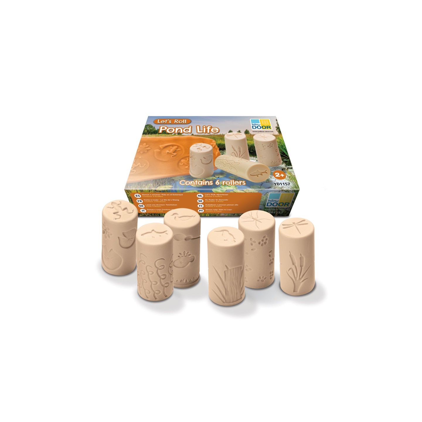 Yellow Door Let's Roll, Pond Life Rollers, Set of 6