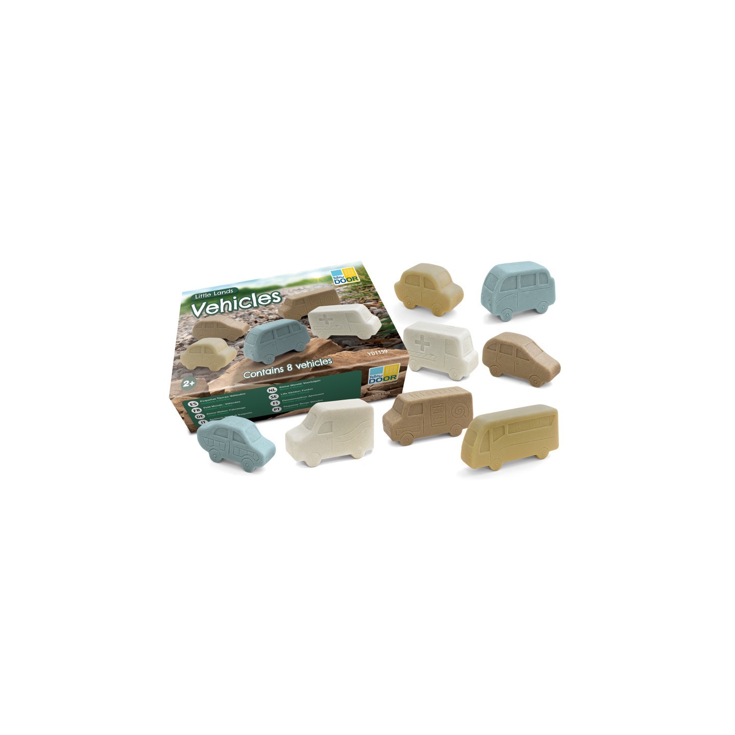 Yellow Door Little Lands Vehicles, Set of 8