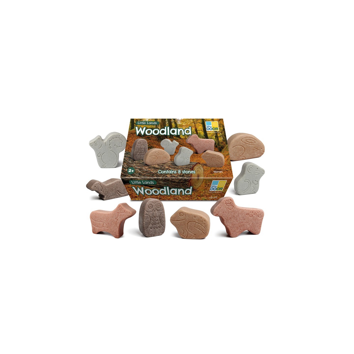 Yellow Door Little Lands – Woodland, Set of 8 Stone Figures