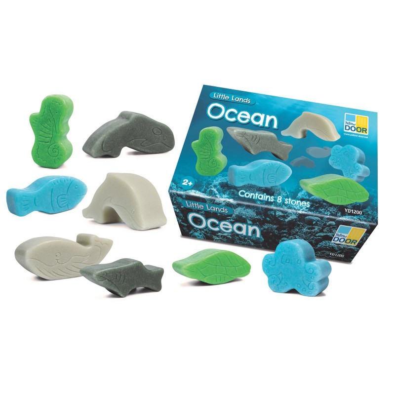 Yellow Door Little Lands – Ocean, Set of 8 Stone Figures