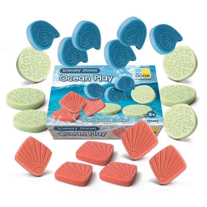 Yellow Door Scenery Stones – Ocean Play, Set of 18