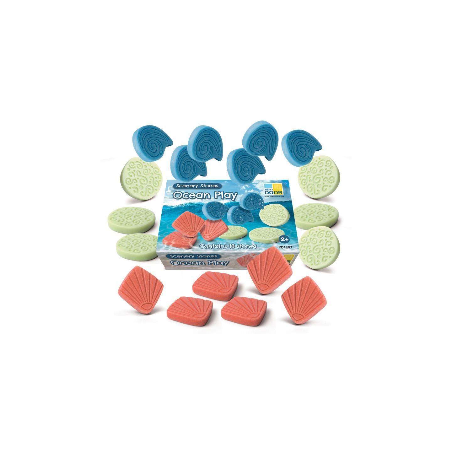 Yellow Door Scenery Stones – Ocean Play, Set of 18