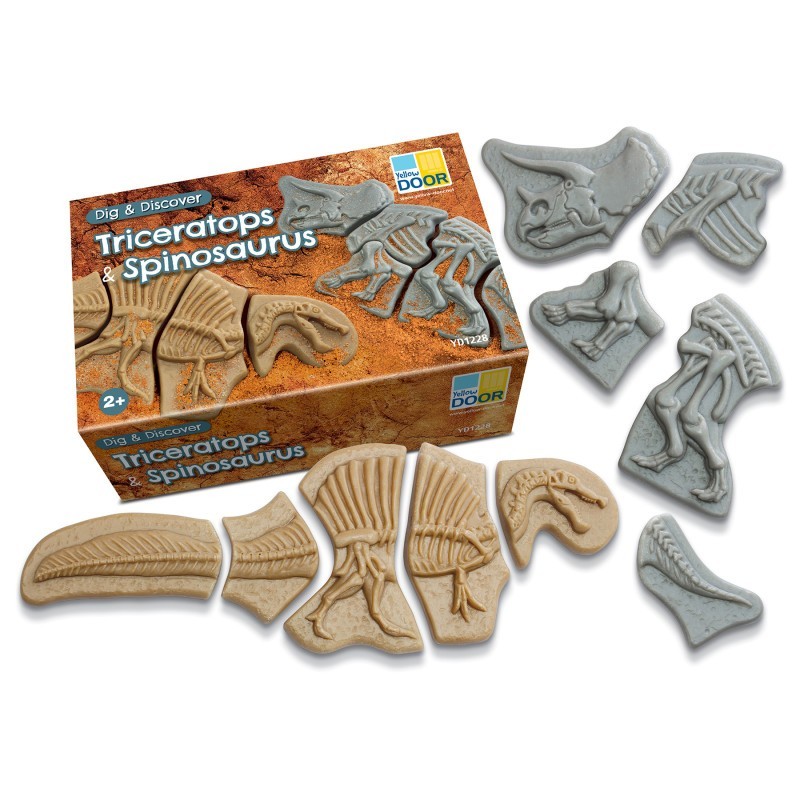 Yellow Door Dig and Discover - Triceratops & Spinosaurus