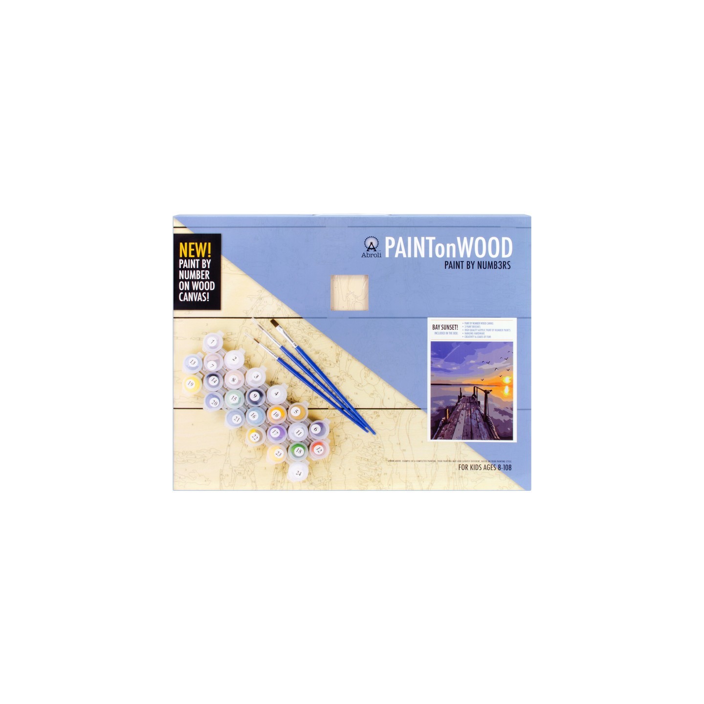 Abroli Large Paint On Wood by Number - Bay Sunset