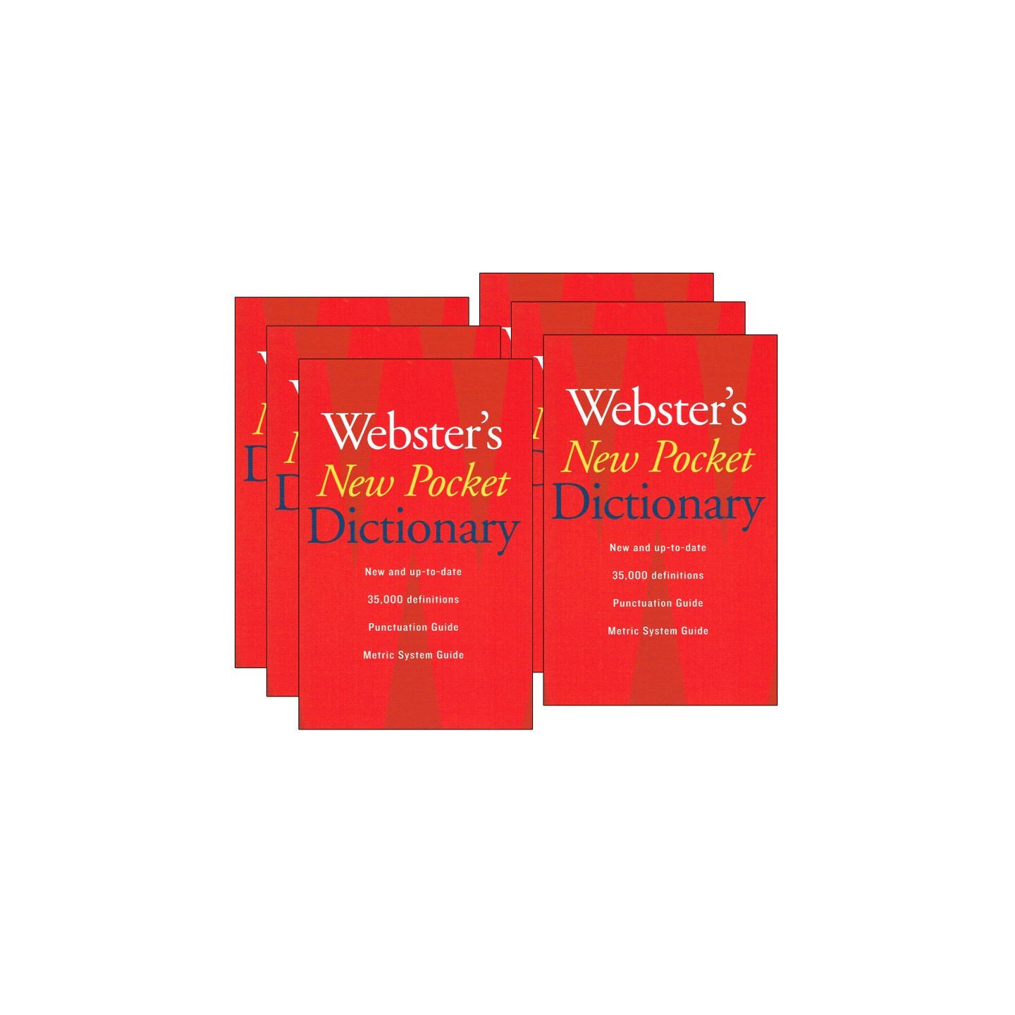 Houghton Mifflin Harcourt Webster's New Pocket Dictionary, Pack of 6