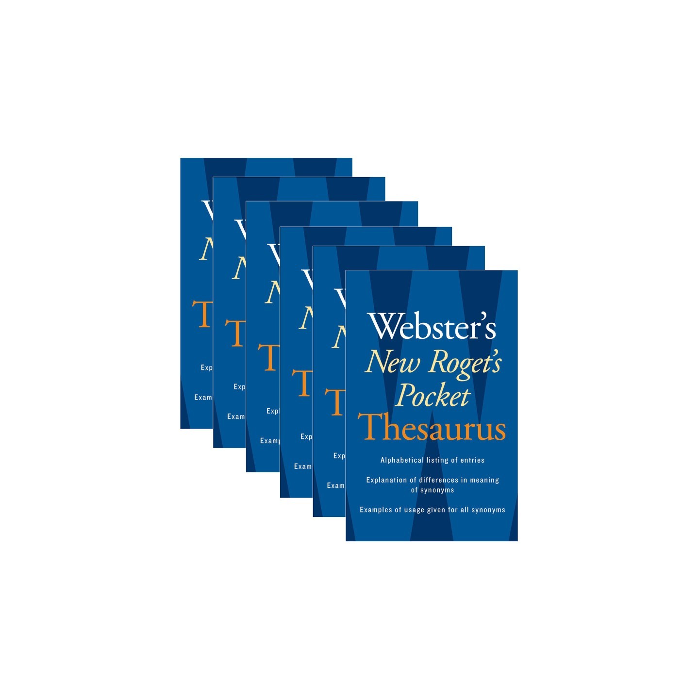 Houghton Mifflin Harcourt Webster's New Roget's Pocket Thesaurus, Pack of 6