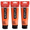 Amsterdam Standard Acrylic Paint, 120ml, Azo Orange 276, Pack of 3