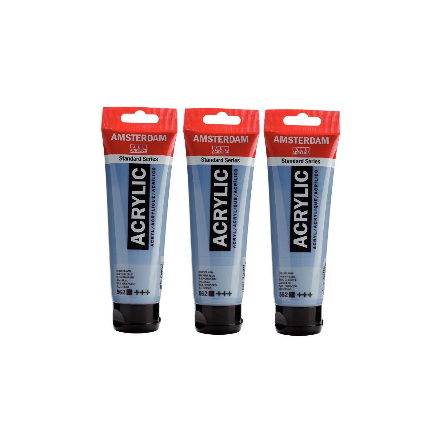 Amsterdam Standard Acrylic Paint, 120ml, Greyish Blue 562, Pack of 3
