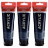 Amsterdam Standard Acrylic Paint, 120ml, Prussian Blue Phthalo 566, Pack of 3