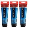 Amsterdam Standard Acrylic Paint, 120ml, Manganese Blue Phthalo 582, Pack of 3