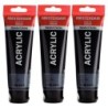Amsterdam Standard Acrylic Paint, 120ml, Lamp Black 702, Pack of 3