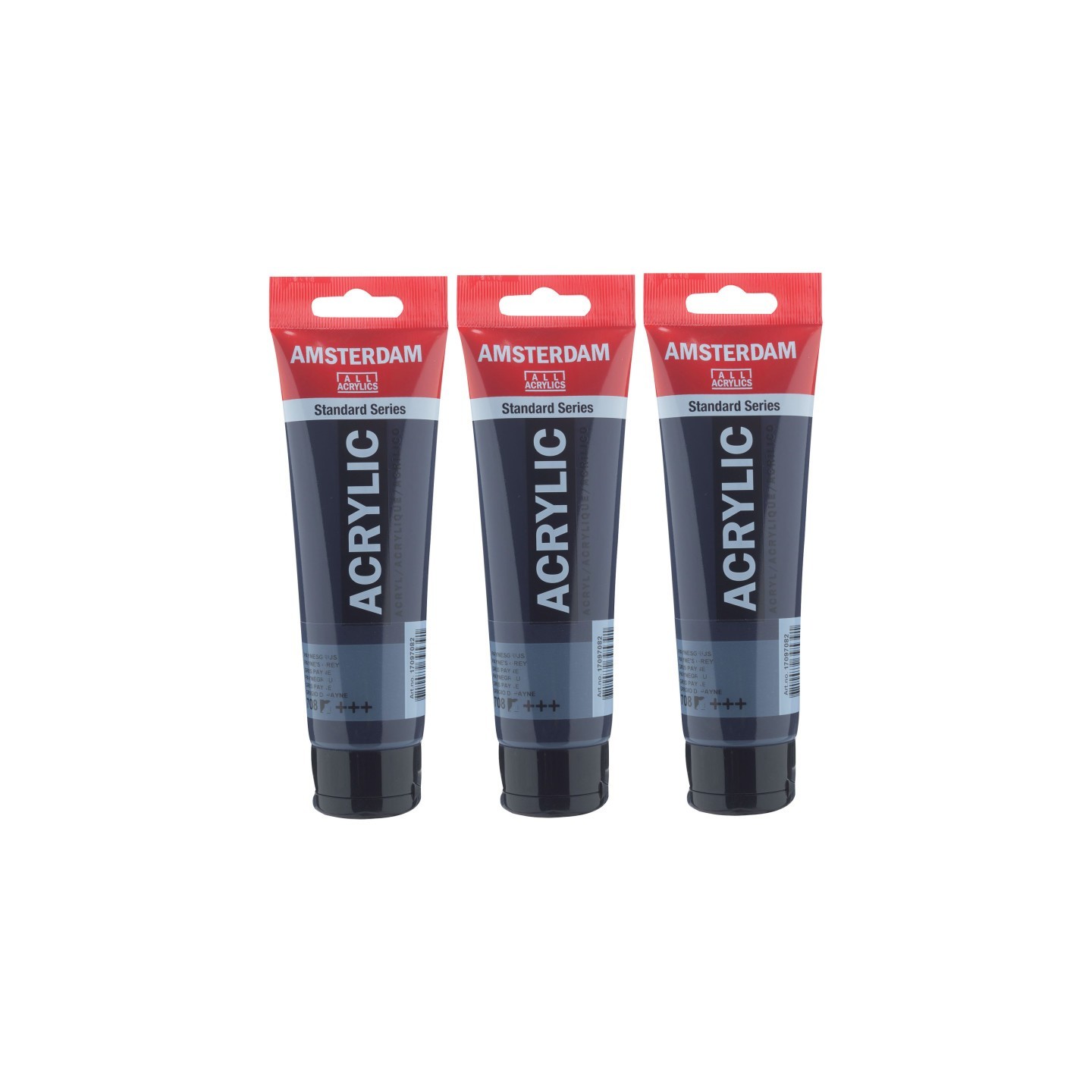 Amsterdam Standard Acrylic Paint, 120ml, Paynes Grey 708, Pack of 3
