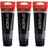 Amsterdam Standard Acrylic Paint, 120ml, Oxyde Black 735, Pack of 3