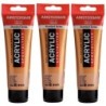 Amsterdam Standard Acrylic Paint, 120ml, Deep Gold 803, Pack of 3