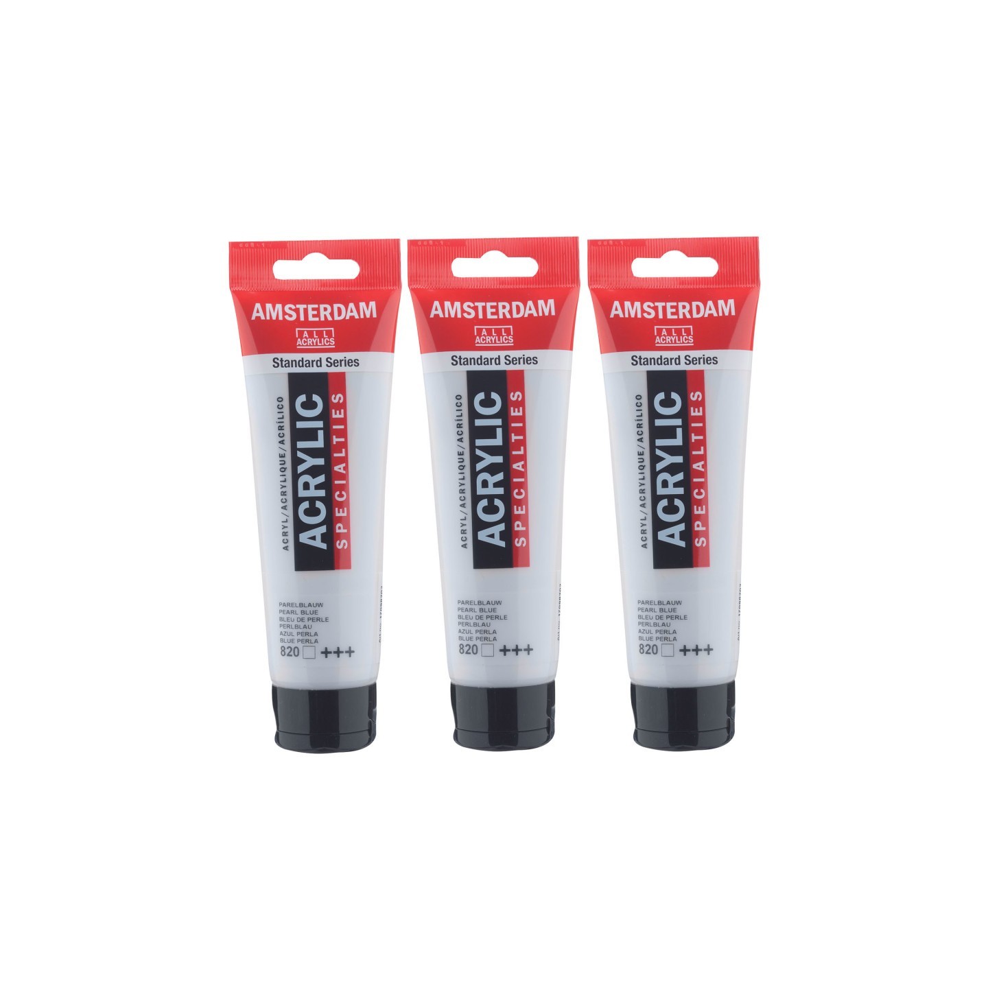 Amsterdam Standard Acrylic Paint, 120ml, Pearl Blue 820, Pack of 3