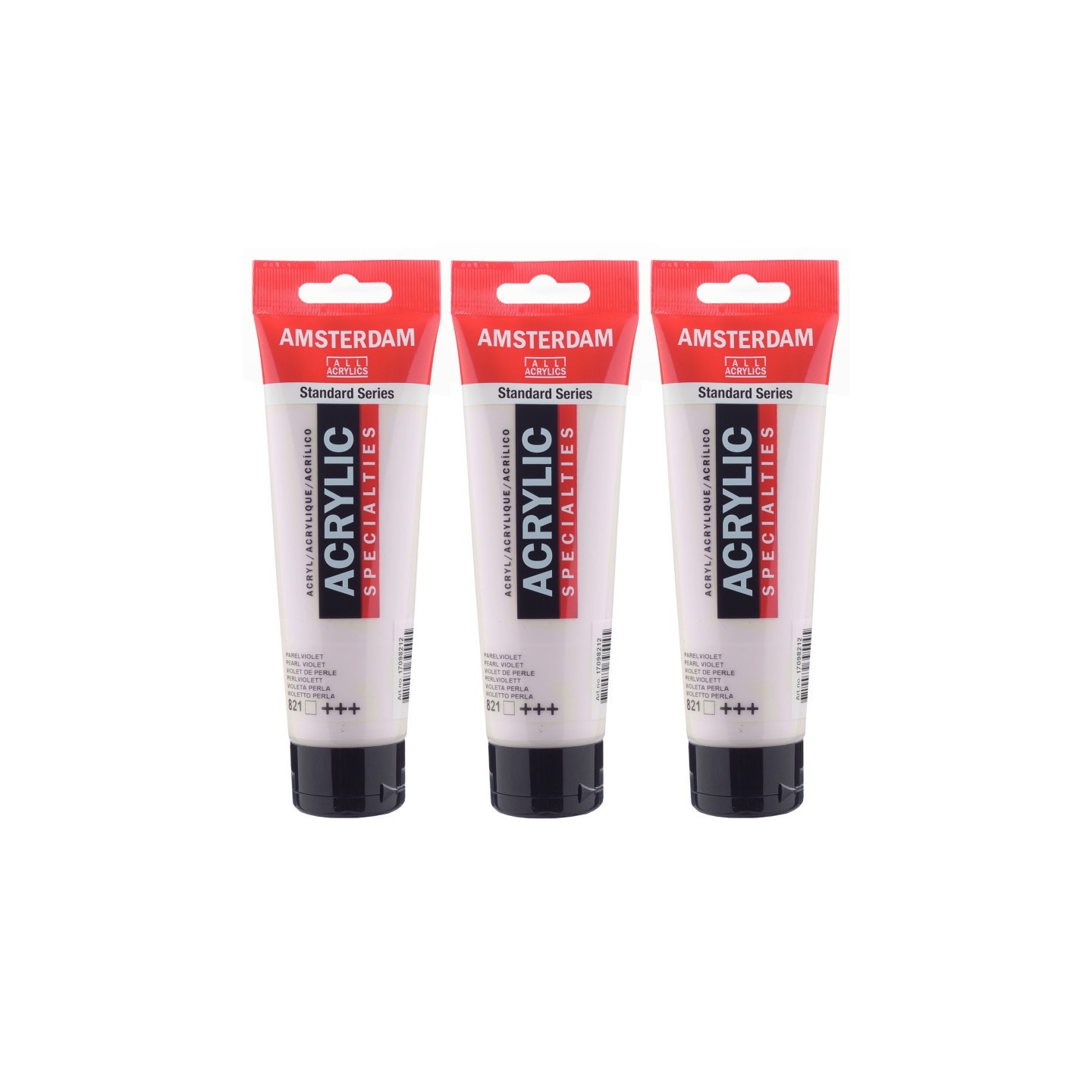 Amsterdam Standard Acrylic Paint, 120ml, Pearl Violet 821, Pack of 3
