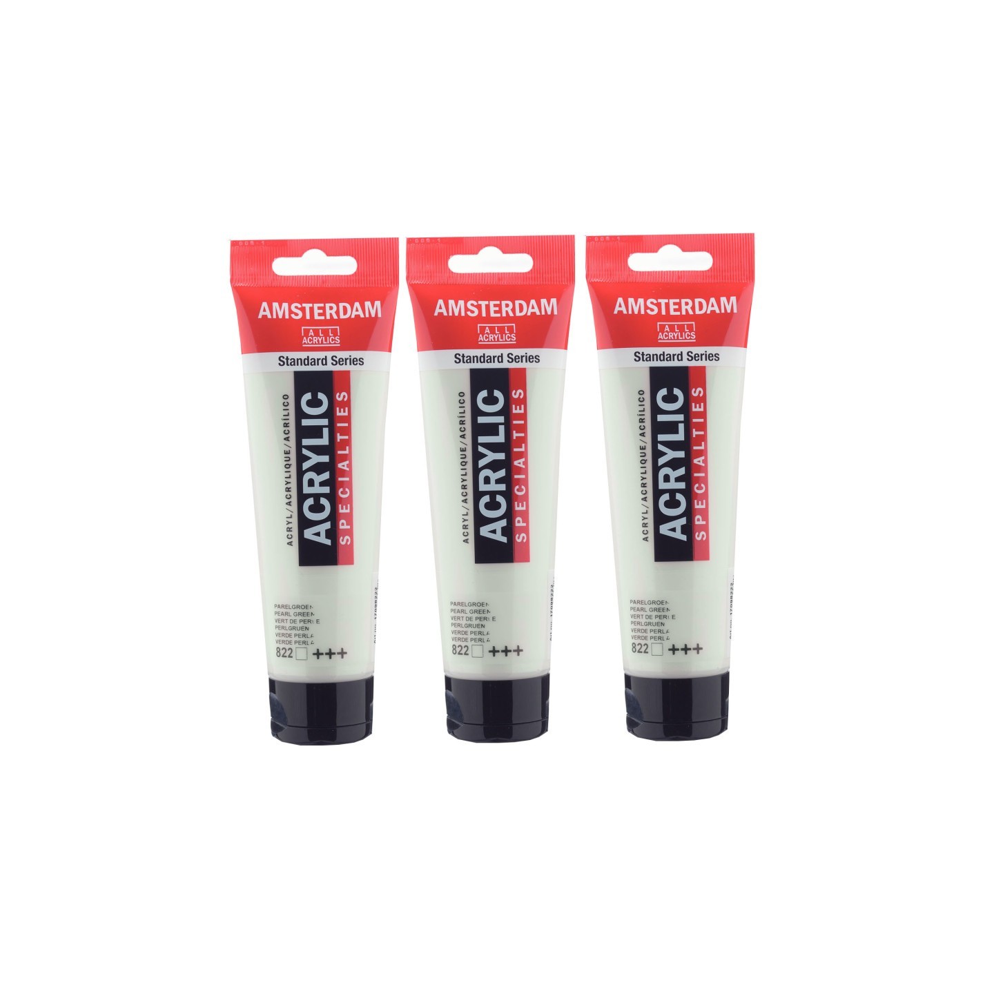 Amsterdam Standard Acrylic Paint, 120ml, Pearl Green 822, Pack of 3
