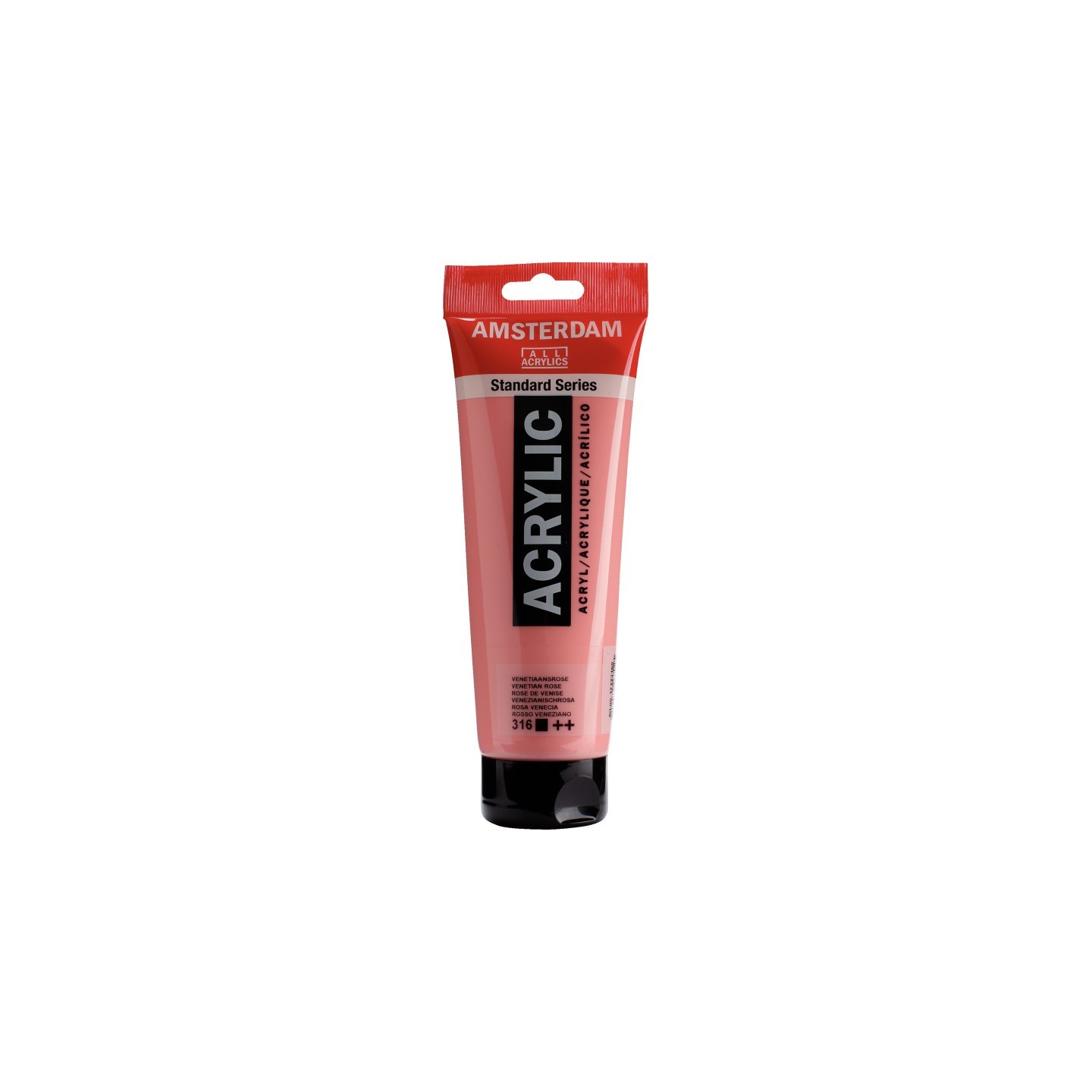 Amsterdam Standard Acrylic Paint Tube, 250 mL, Venetian Rose 316