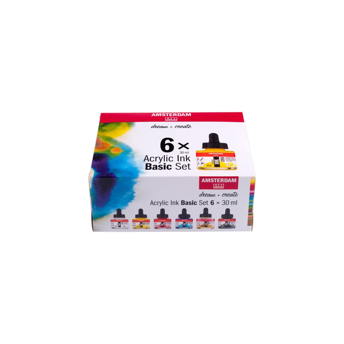 Amsterdam Acrylic Ink Basic Set, 6 x 30 mL