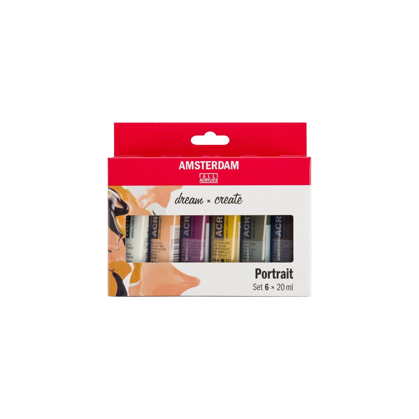 Amsterdam Standard Acrylic Portrait Colors Set, 6 x 20mL